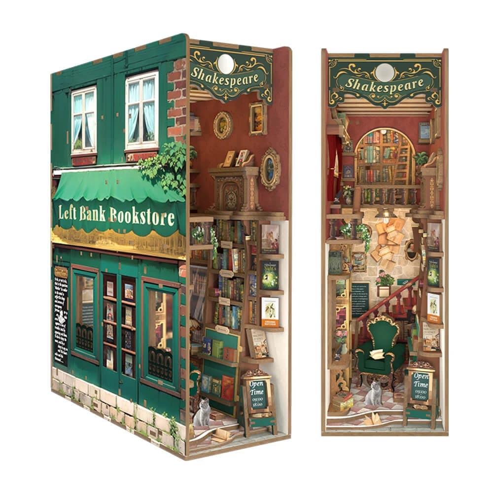 3D Wooden Puzzle DIY Book Nook Kit (Left Bank Bookstore)