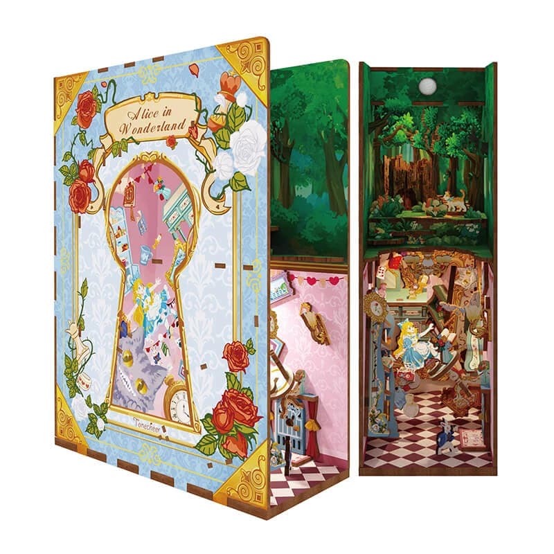 3D Wooden Puzzle DIY Book Nook Kit (Alice in Wonderland)