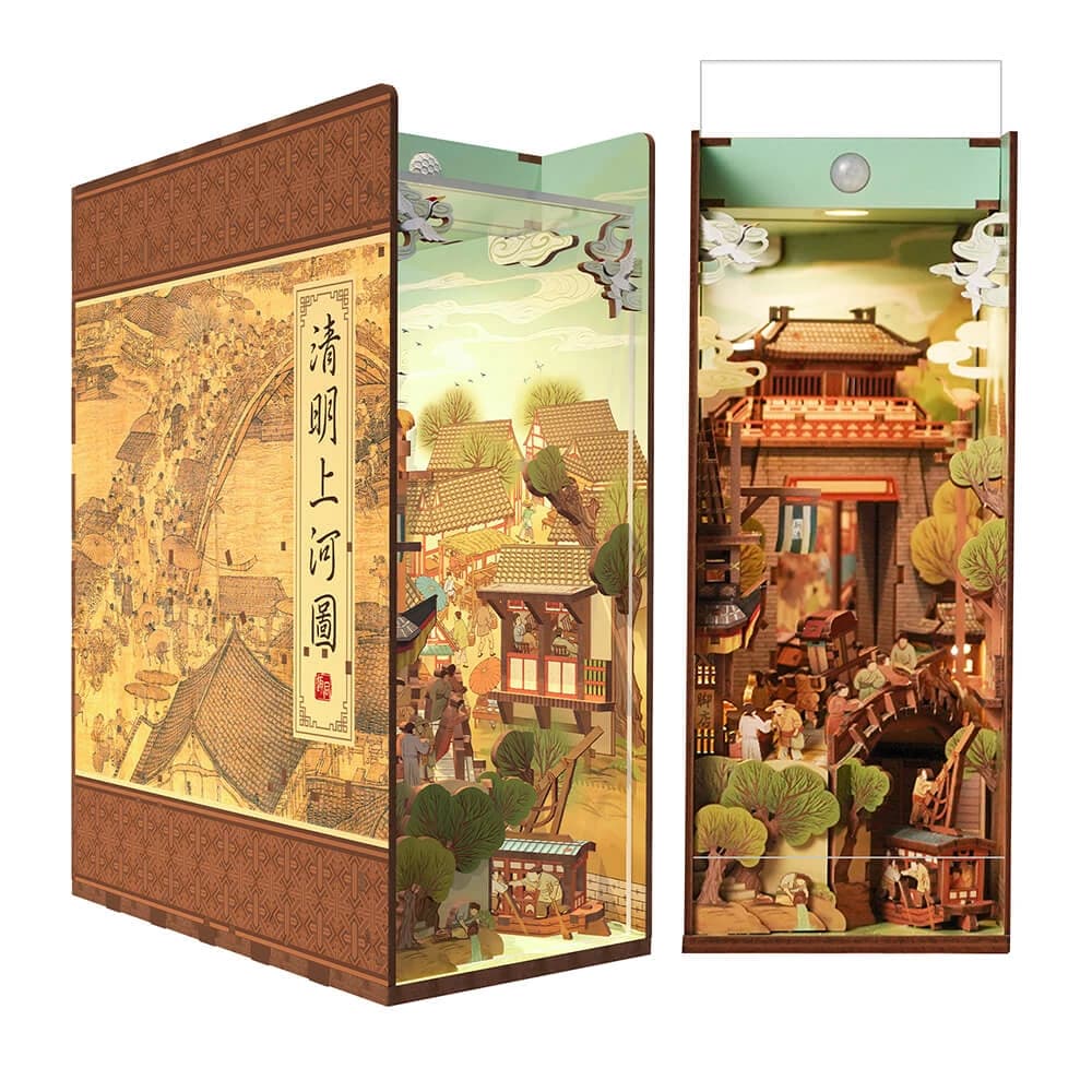 3D Wooden Puzzle DIY Book Nook Kit (Qingming Riverside)