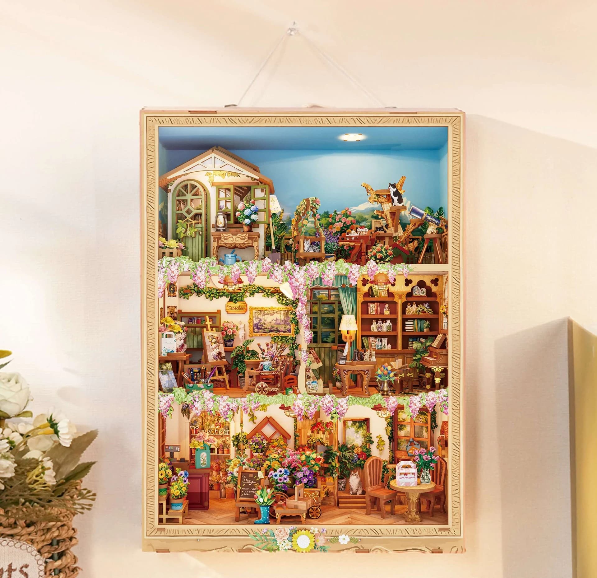 3D Wooden Puzzle DIY Story Frame Kit (Blossom Time)
