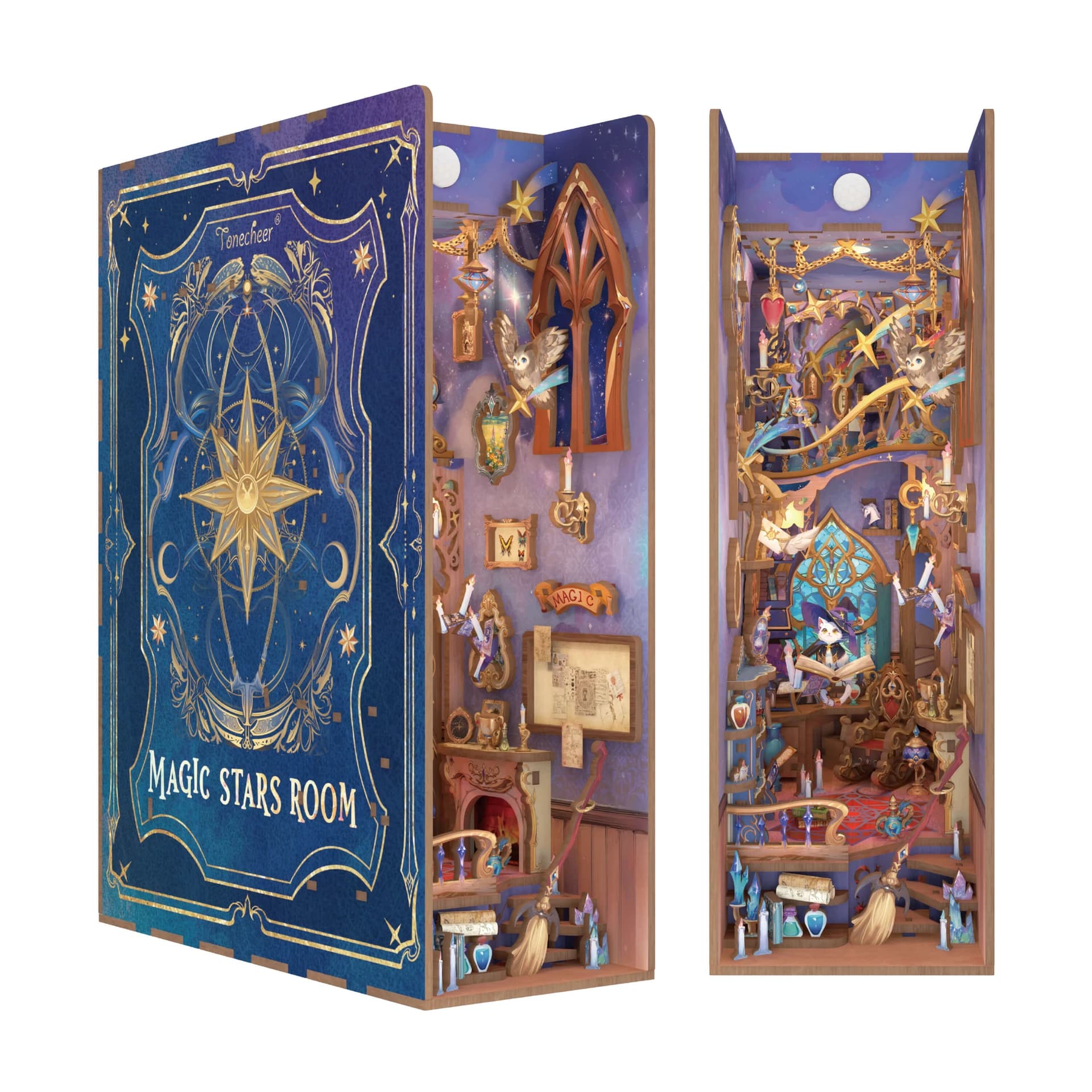 3D Wooden Puzzle DIY Book Nook Kit (Magic Stars Room)