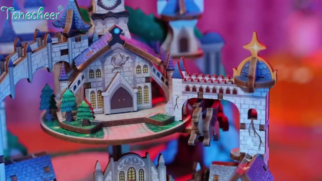 Музыкальная шкатулка Tonecheer Волшебный замок Хогвартс video thumbnail